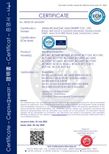 Bending machine CE Certification